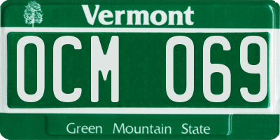 VT license plate OCM069