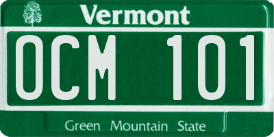 VT license plate OCM101