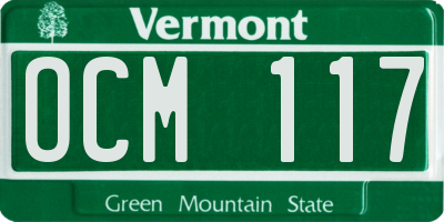 VT license plate OCM117