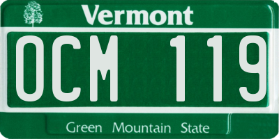 VT license plate OCM119