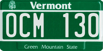 VT license plate OCM130