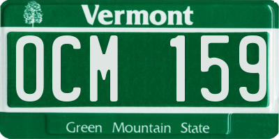 VT license plate OCM159