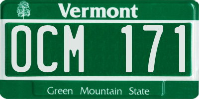VT license plate OCM171