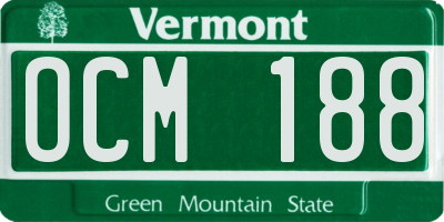 VT license plate OCM188