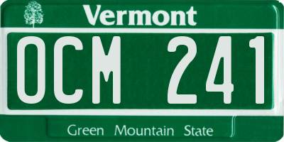 VT license plate OCM241