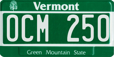 VT license plate OCM250