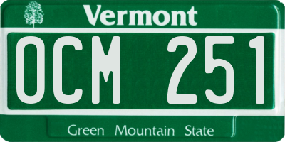 VT license plate OCM251