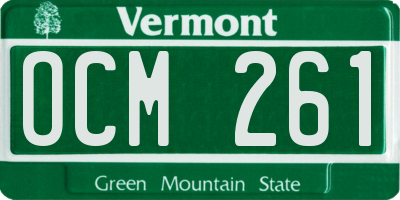 VT license plate OCM261