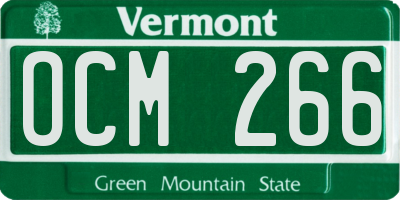 VT license plate OCM266