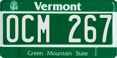 VT license plate OCM267