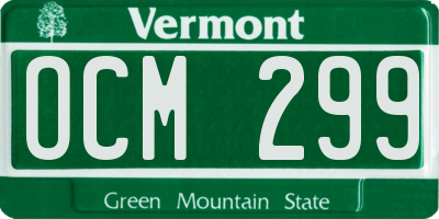 VT license plate OCM299