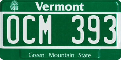 VT license plate OCM393
