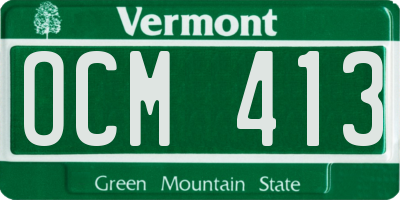 VT license plate OCM413