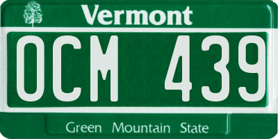 VT license plate OCM439