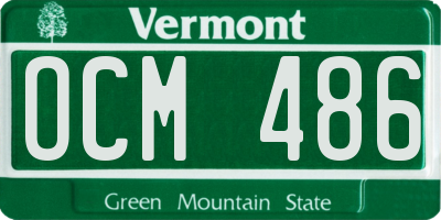 VT license plate OCM486