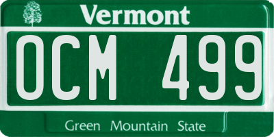 VT license plate OCM499