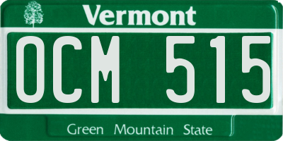 VT license plate OCM515