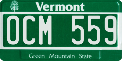 VT license plate OCM559