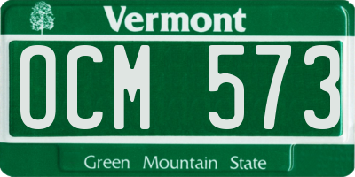 VT license plate OCM573