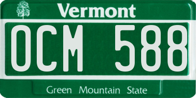 VT license plate OCM588