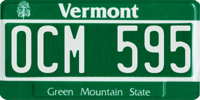 VT license plate OCM595