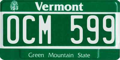 VT license plate OCM599