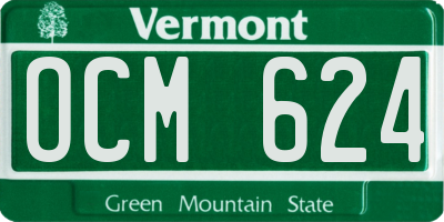 VT license plate OCM624