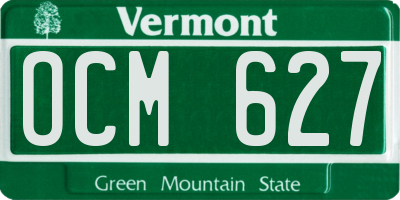 VT license plate OCM627