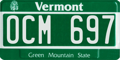 VT license plate OCM697