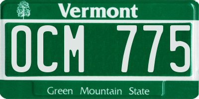 VT license plate OCM775