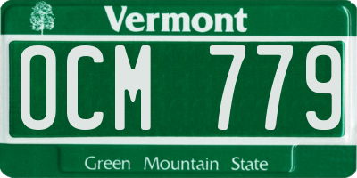 VT license plate OCM779