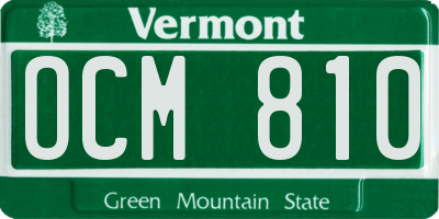 VT license plate OCM810
