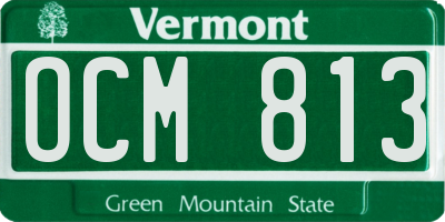 VT license plate OCM813