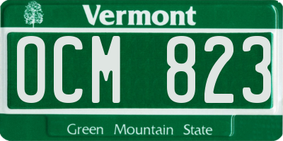 VT license plate OCM823
