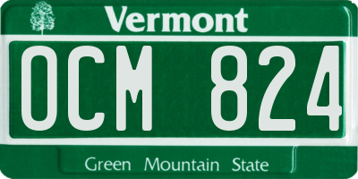 VT license plate OCM824