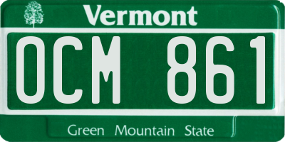 VT license plate OCM861
