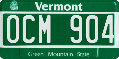 VT license plate OCM904