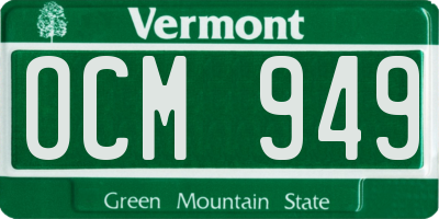 VT license plate OCM949