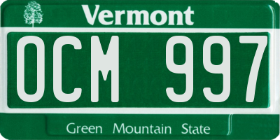VT license plate OCM997