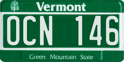 VT license plate OCN146