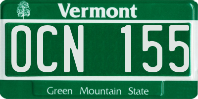 VT license plate OCN155