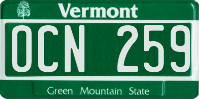 VT license plate OCN259