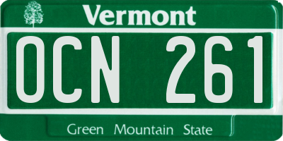 VT license plate OCN261