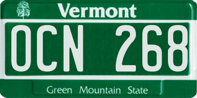 VT license plate OCN268