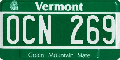 VT license plate OCN269