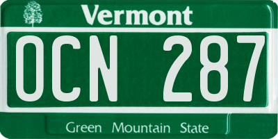 VT license plate OCN287