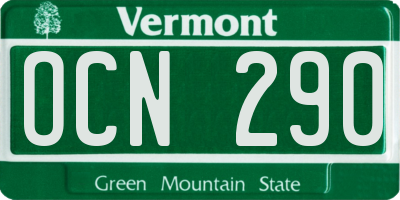 VT license plate OCN290