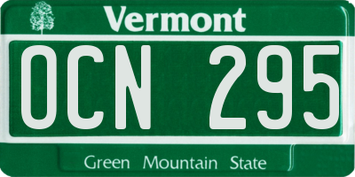 VT license plate OCN295