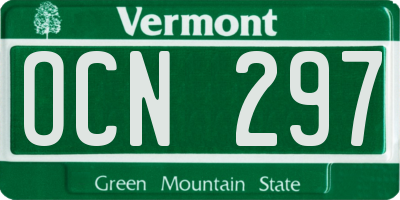 VT license plate OCN297