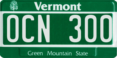 VT license plate OCN300